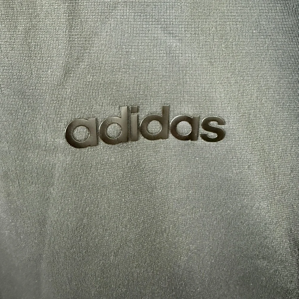Adidas Jacket Mens 2XL Gray 3-Stripes Track Full Zip Zipper Pockets Athletic